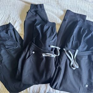 Lot of 3 black maternity scrub pants